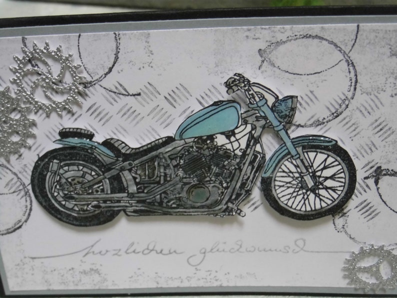 Geburtstagkarte für Mann / Motorrad Harley Bild 5
