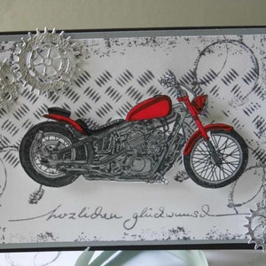 Geburtstagkarte für Mann / Motorrad Harley Bild 2