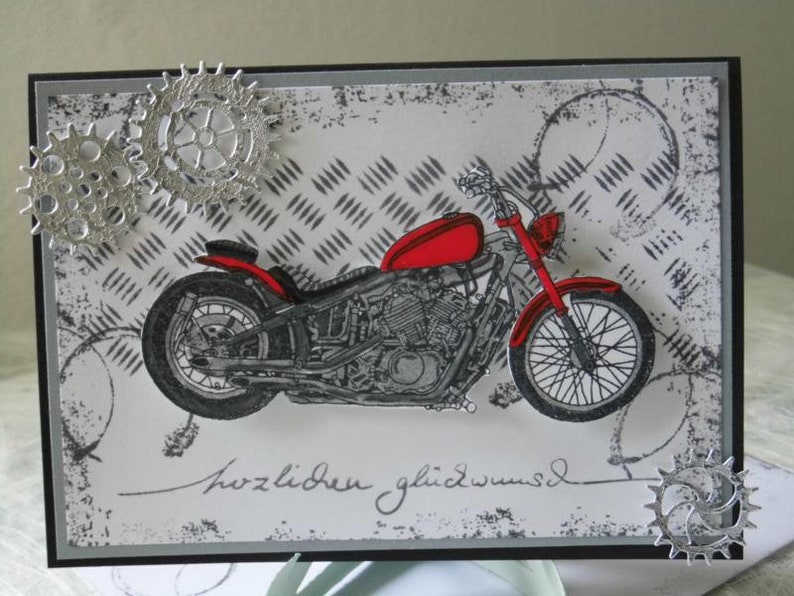 Geburtstagkarte für Mann / Motorrad Harley Bild 2