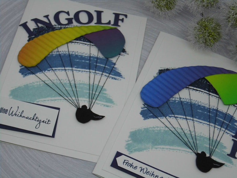 Birthday card man, paraglider, paragliders, image 4