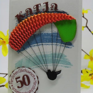 Birthday card man, paraglider, paragliders, image 3