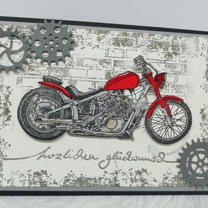 Geburtstagkarte für Mann / Motorrad - Harley
