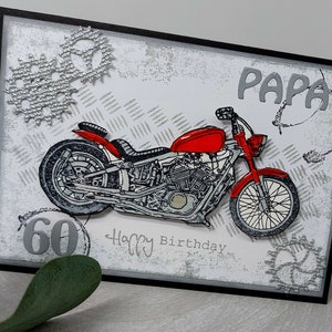 Geburtstagkarte für Mann / Motorrad Harley Bild 8