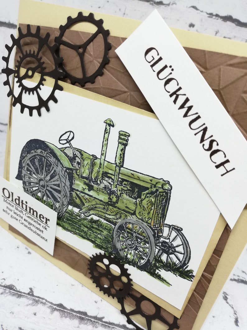 Karte zum Geburtstag/ Glückwunsch/ Traktor/Männer Etsy