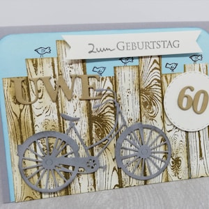 Geburtstagkarte - Mann, Sport - Gutschen - Fahrrad