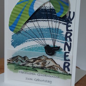 Birthday card man, paraglider, paragliders, image 9