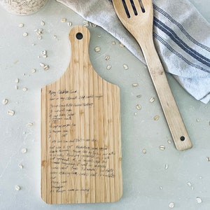 Your handwritten recipe engraved to a cutting board image 1