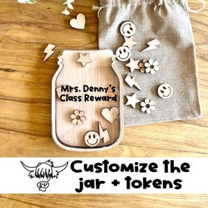 Custom Personalzed Reward Jar For Students, Star, Classroom Reward...