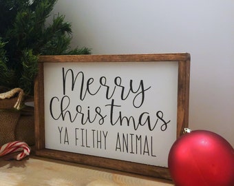Filthy Animal Sign Etsy