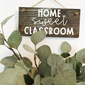 Home Sweet Classroom Sign Rustic Sign Classroom Sign Welcome Sign Farmhouse Classroom Teacher ...