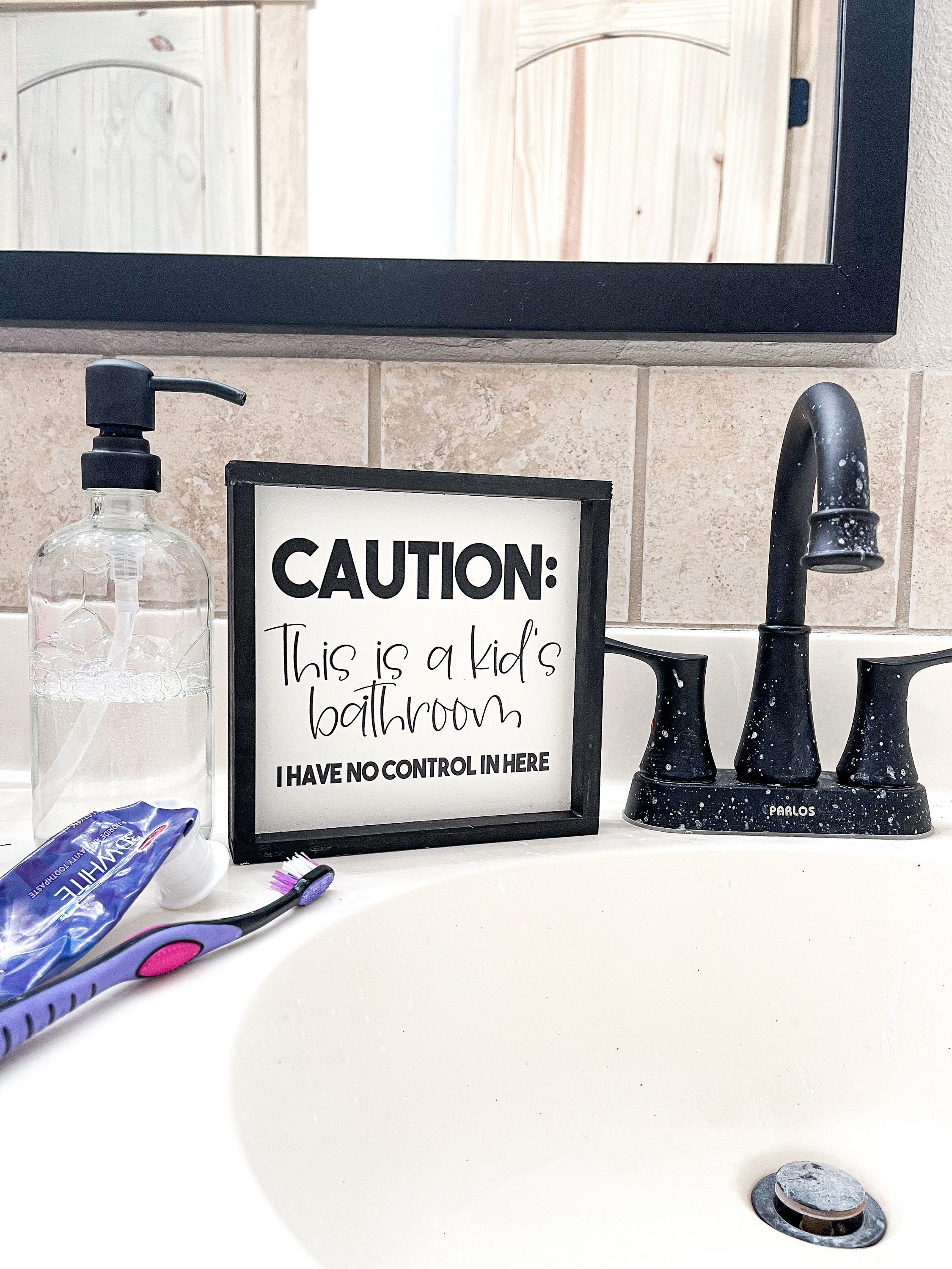 Achtung dies ist ein Kinderbad lustige Badezimmer Zeichen | Etsy