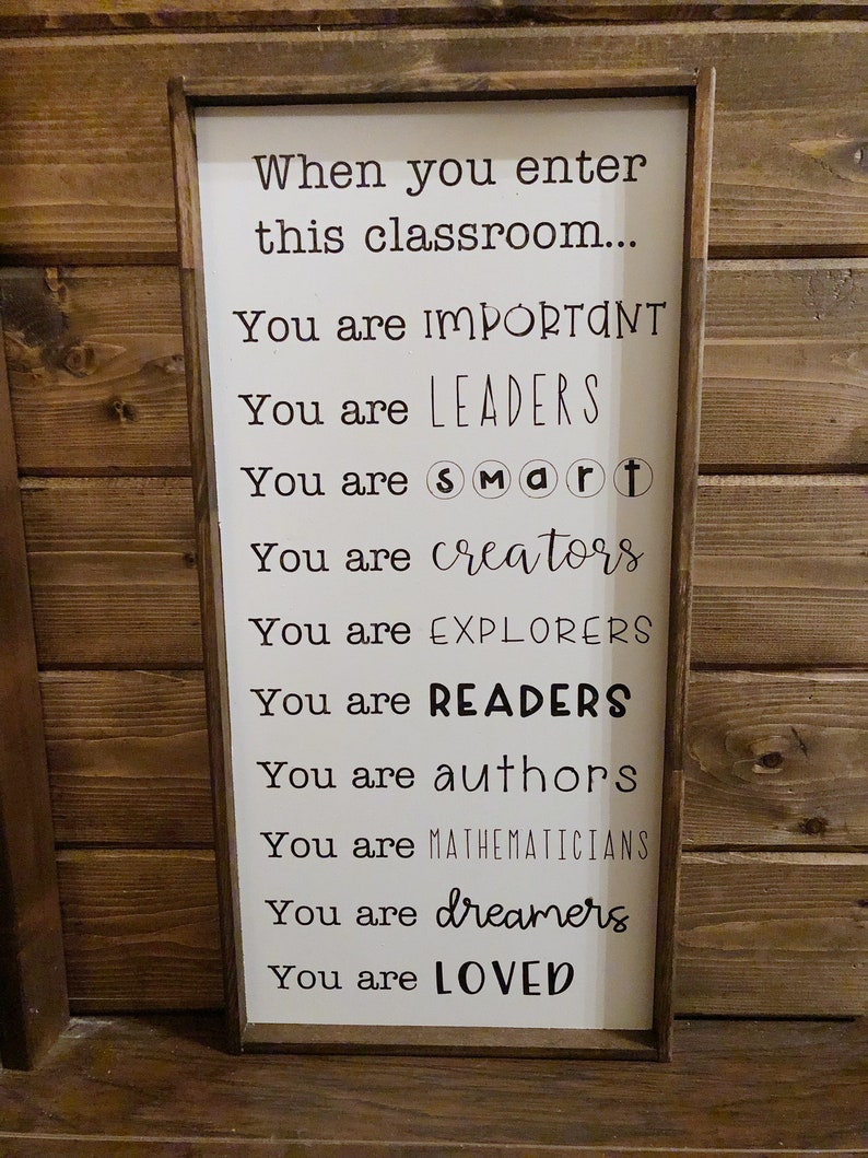 When you enter this classroom you are classroom sign etsy