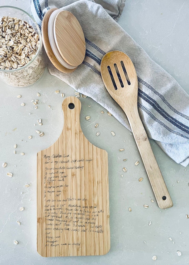 Your handwritten recipe engraved to a cutting board image 1