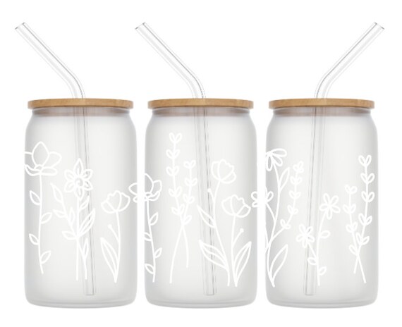 This Set of Drinking Glasses with Bamboo Lids and Straws Is 48% Off