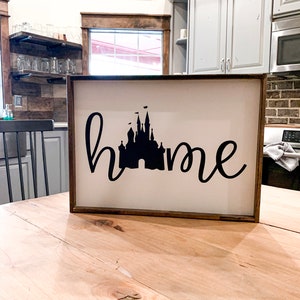 magic kingdom Home Rustic Wood Sign