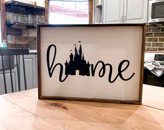 magic kingdom Home Rustic Wood Sign