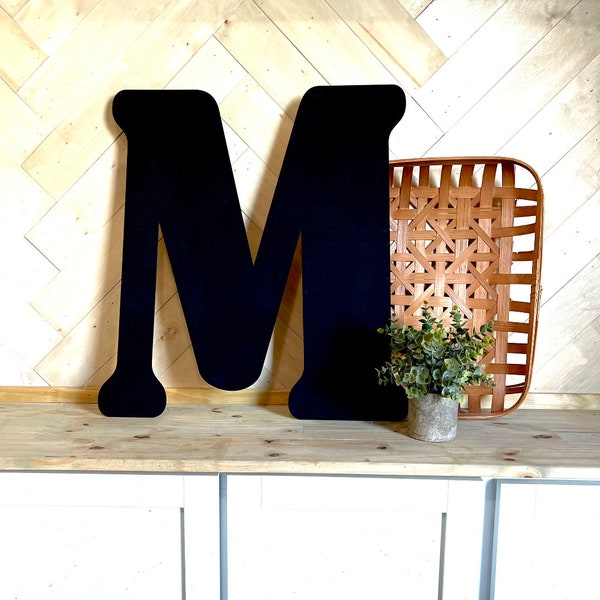 Large Alphabet Letter Laser Cut Out Wood Sign Last Name Letter number Giant