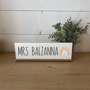 Personalized Teacher Desk Plate; Name Plate; Desk Plaque