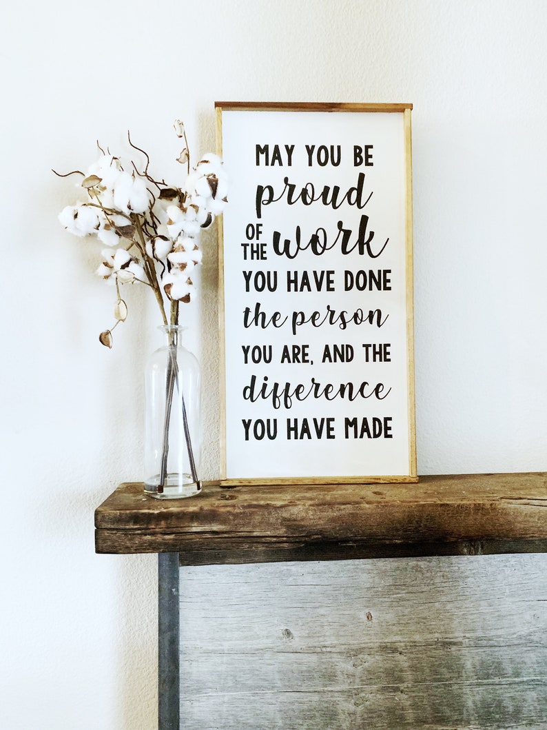Retirement Wood Sign Retired Teacher May You Be Proud of the - Etsy