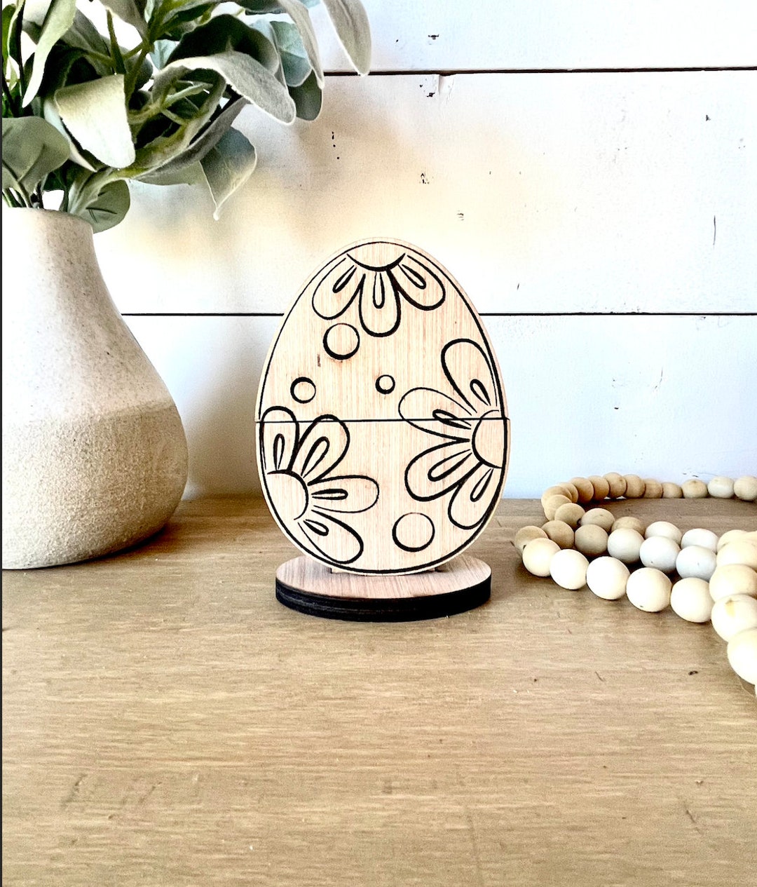 Wooden Easter Egg Gift Card Holder Etsy