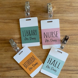 Color Block Acrylic Classroom Hall Passes