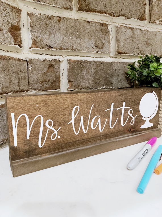 Teacher Desk Name Plate Etsy