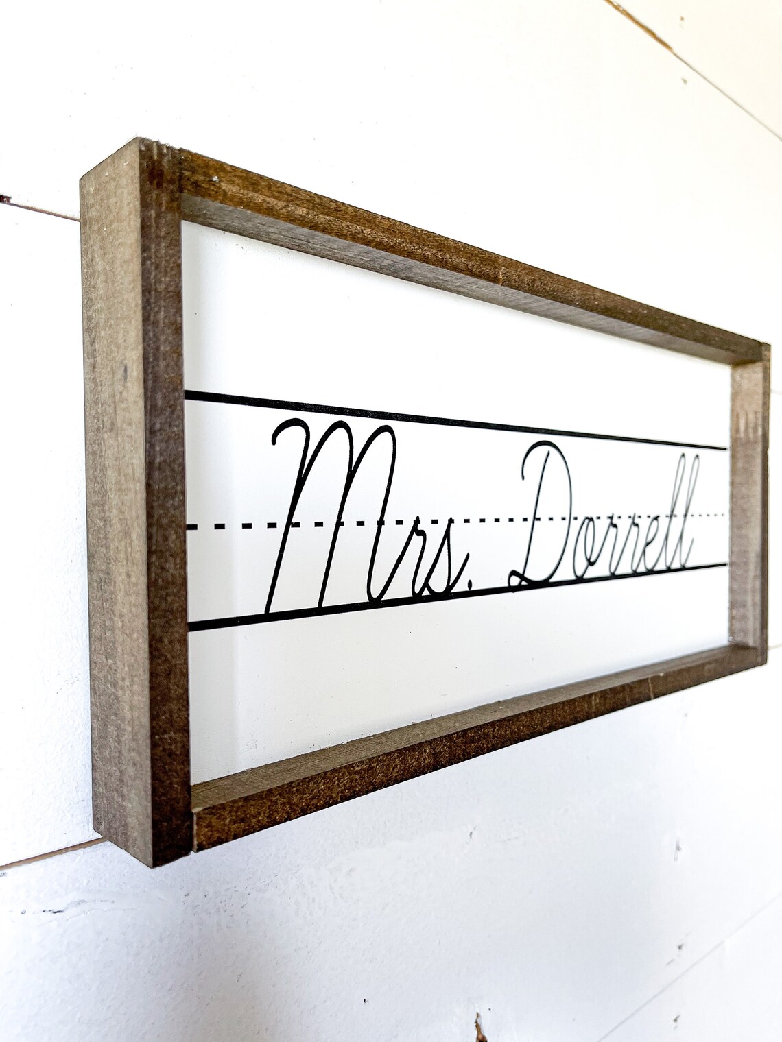 Personalized Custom Cursive Teaching Name Plate Desk Plate | Etsy