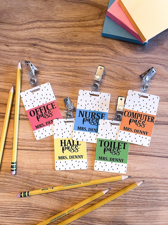 Acrylic Classroom Hall Passes Etsy