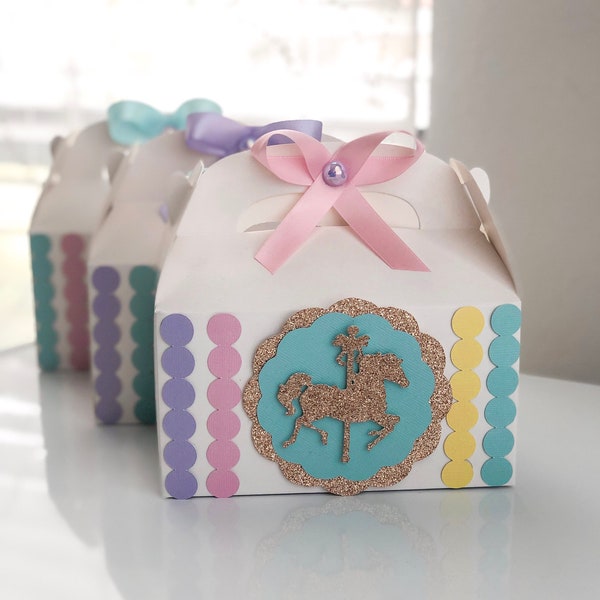 Carousel Party Theme Party Favor Boxes