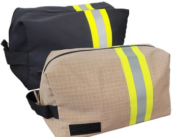 Firefighter Toiletry bag  original Turnout Bunker Fabric Firefighter Gift - Trousse de voyage