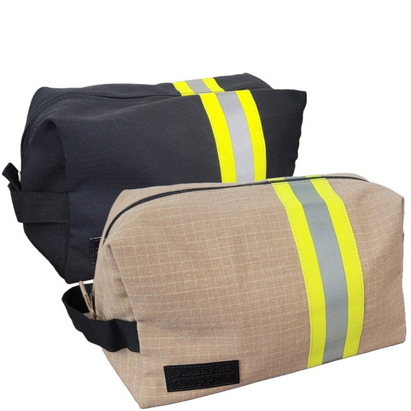 Firefighter Toiletry bag  original Turnout Bunker Fabric Firefighter Gift - Trousse de voyage
