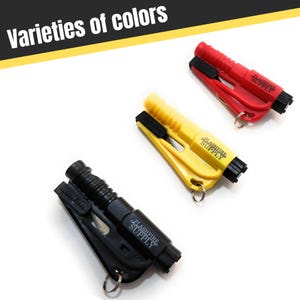 Firefighter Police EMS 4-in-1 Rescue Tool – Seatbelt Cutter, Window Breaker, Whistle, Keychain image 2