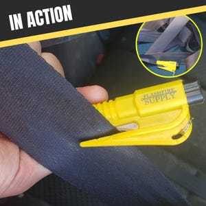 Firefighter Police EMS 4-in-1 Rescue Tool – Seatbelt Cutter, Window Breaker, Whistle, Keychain image 5