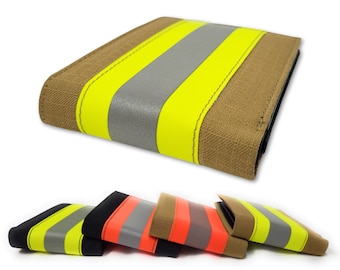 Firefighter Wallet – Custom Turnout Bunker Fabric Gift, Unique Firefighter Accessory, Portefeuille Pompier Personnalisé