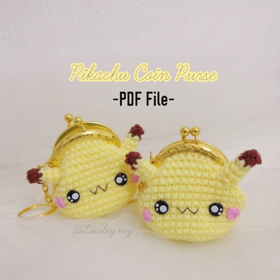 PATTERN PDF File Pokemon Pikachu Small Coin Purse Clasp With Keychain Crochet Pattern Etsy
