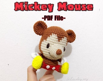 PATTERN [PDF File] : Mickey Mouse Crochet Pattern Amigurumi Pattern