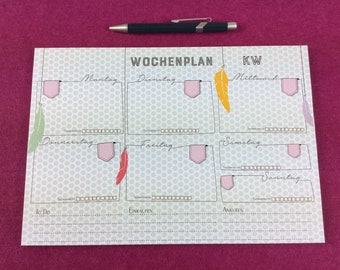 Kalender Namen Individuell Wochenplaner Etsy