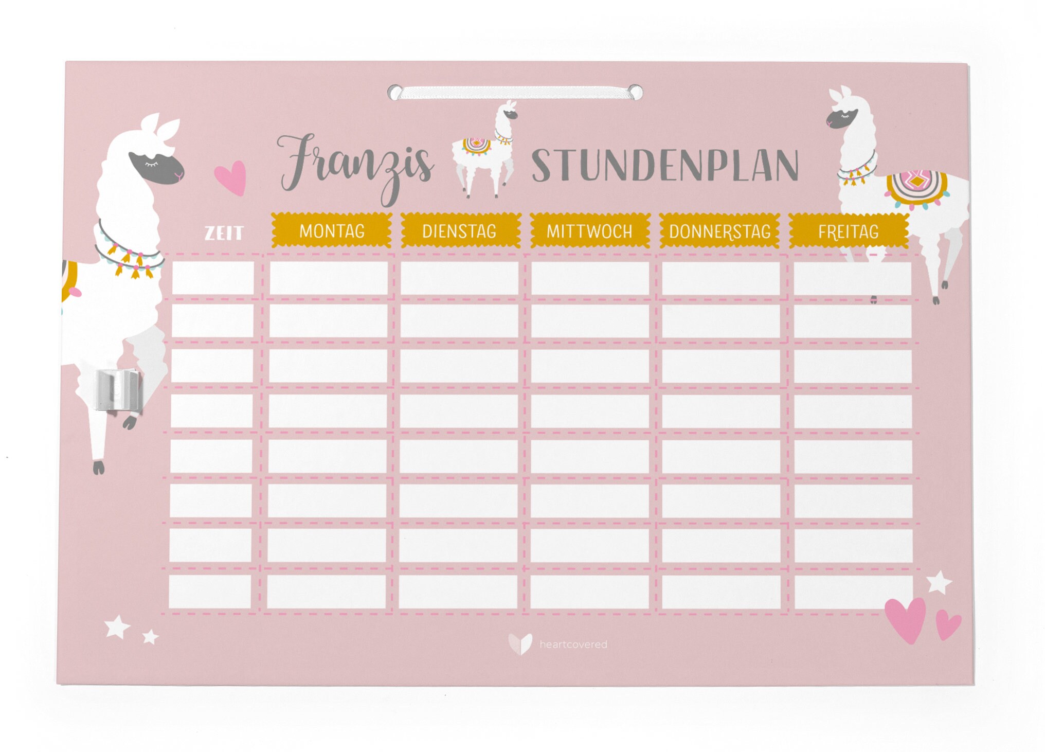 Personalisierter Stundenplan A4 Lama | Etsy