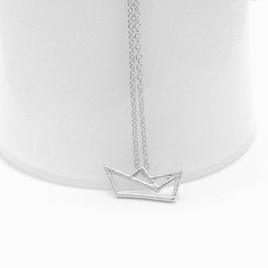 Paper Boat Chain Boat Silver Plated