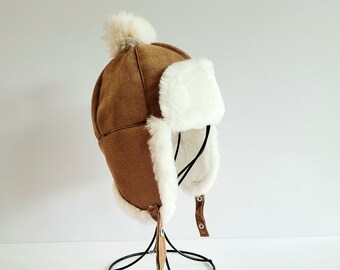 baby fur trapper hat