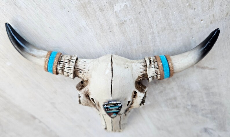 RUSTIC STEER Skull,rustic Western Wedding Cake Topper,mini Cow Skull ...
