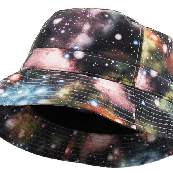 BUCKET HAT MEN- Galaxy Bucket Hat for Men -Celestial Hat -Bucket Hat Women - Festival Hat - Mens Bucket Hat -Space Hat- Bucket Hat Aesthetic