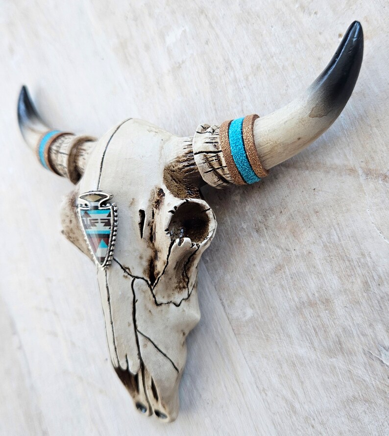 RUSTIC STEER Skull,rustic Western Wedding Cake Topper,mini Cow Skull ...