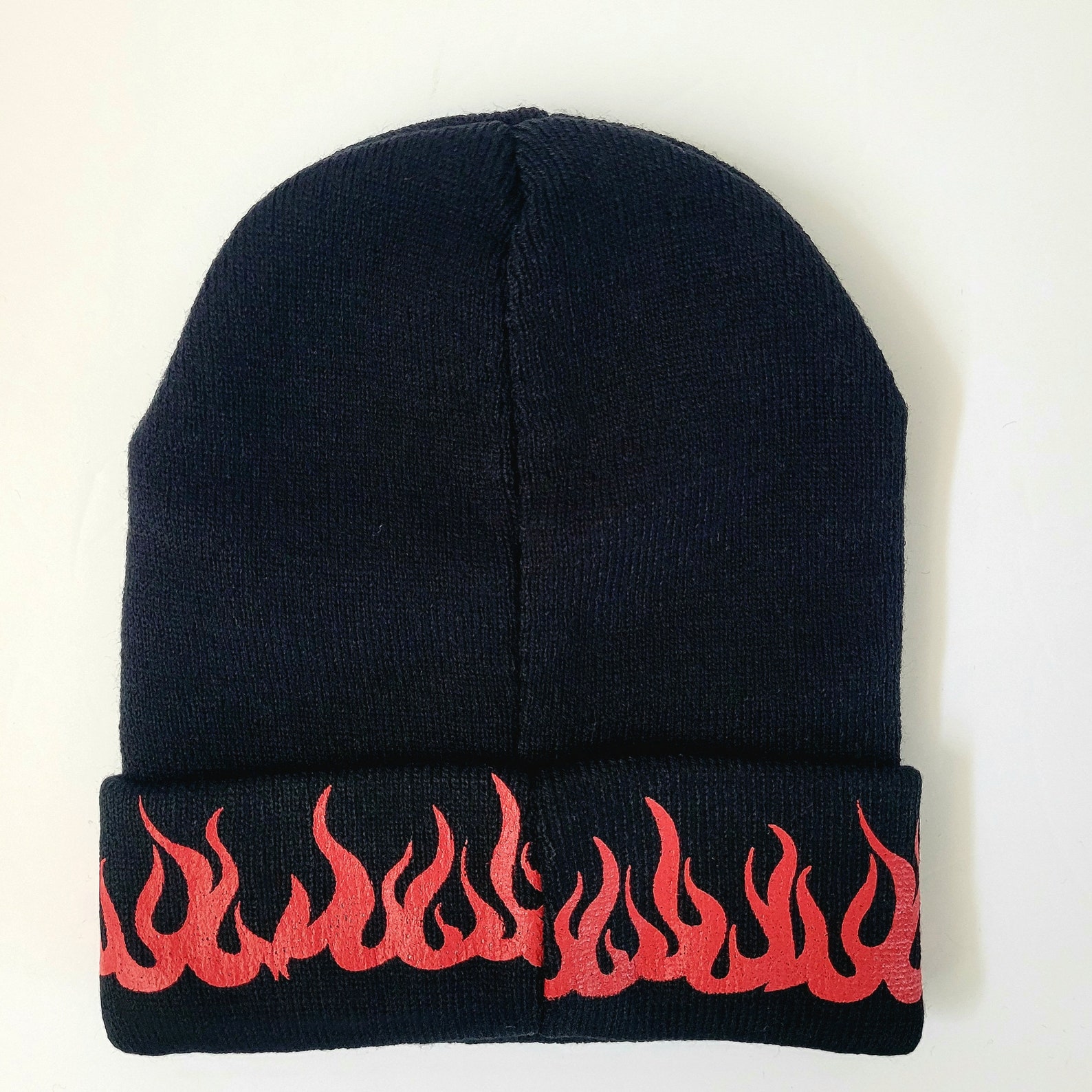 BURNING FLAMES BEANIESkull HatBeanie HatFire BeanieMens Etsy