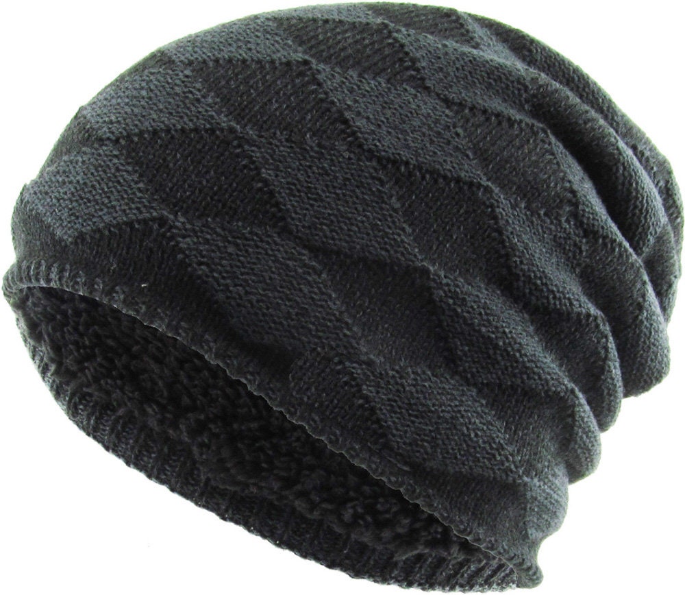MELASA Winter Beanie Hat Acrylic Slouchy Knit Beanie for Men Women Soft Warm Stocking Hats Daily Ribbed Cuffed Beanie Unisex 