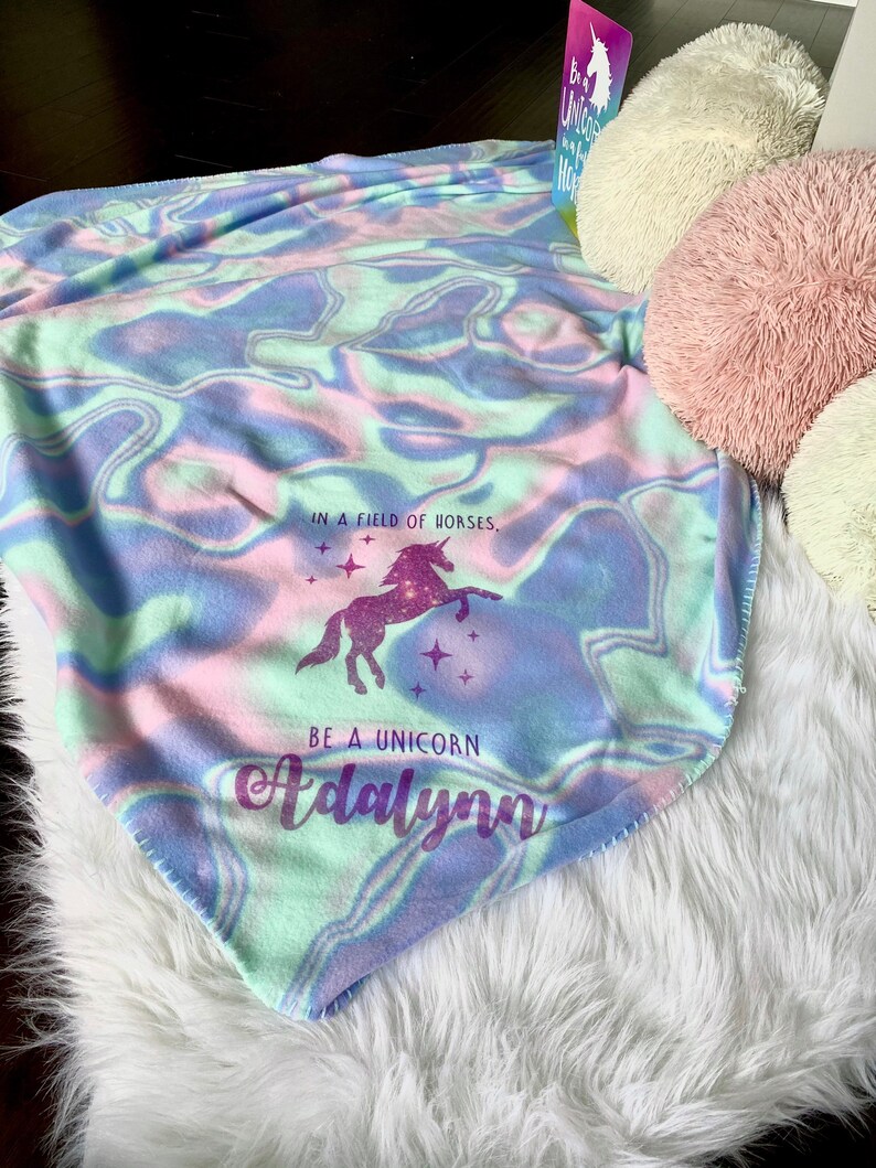PERSONALIZED UNICORN BLANKET Super Soft 50x60 Etsy