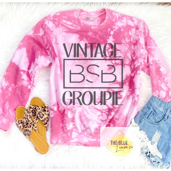 Vintage BSB Fan, Available in Many Colors, T-shirt or Sweatshirt, Tie Dye, Hand-Dyed, BSB, BSB Fan, Backstreet Boys, Free Shipping