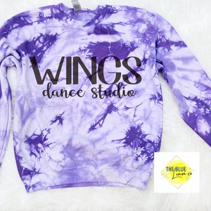 WINGS Hand-Dyed, Tie-Dye, Plain, Youth and Adult, Hooded or Crew Option, Sweatshirt, Super Soft and Comfy Sweatshirt