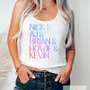 Backstreet Boy Name Tank, BSB, Backstreet Boys/BSB/Tank Top BSB loving fan muscle tank, super soft