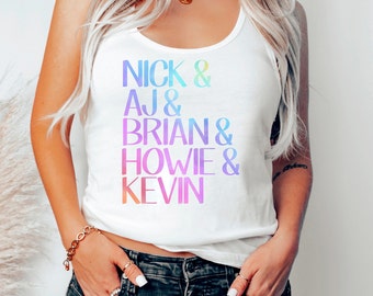 Backstreet Boy Name Tank, BSB, Backstreet Boys/BSB/Tank Top BSB loving fan muscle tank, super soft